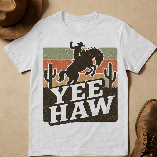 YEEHAW BUCKING BRONCO T-SHIRT