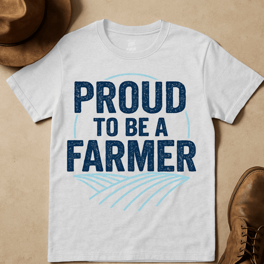 PROUD FARMER BLUE T-SHIRT