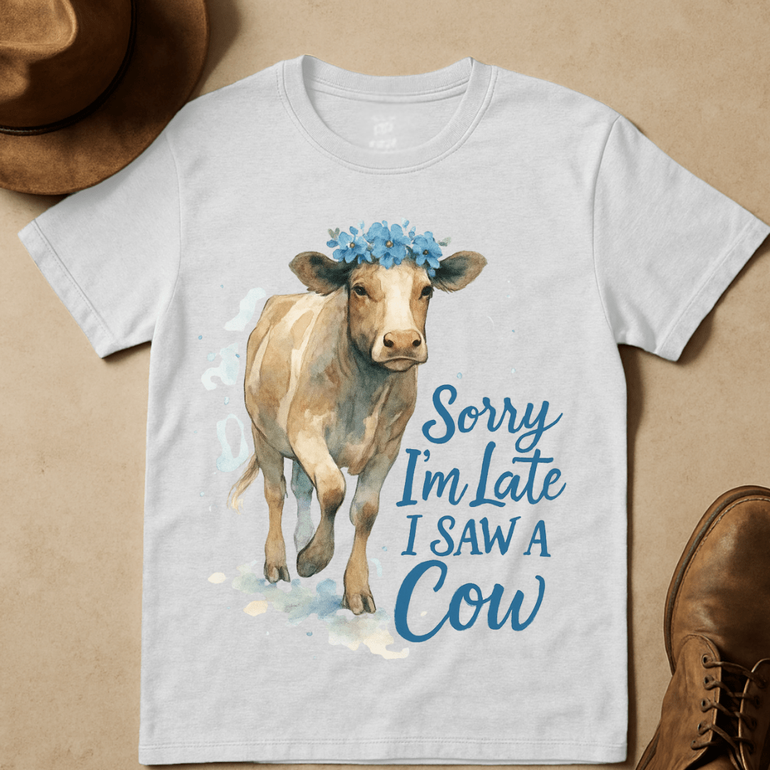 WATERCOLOR COW T-SHIRT
