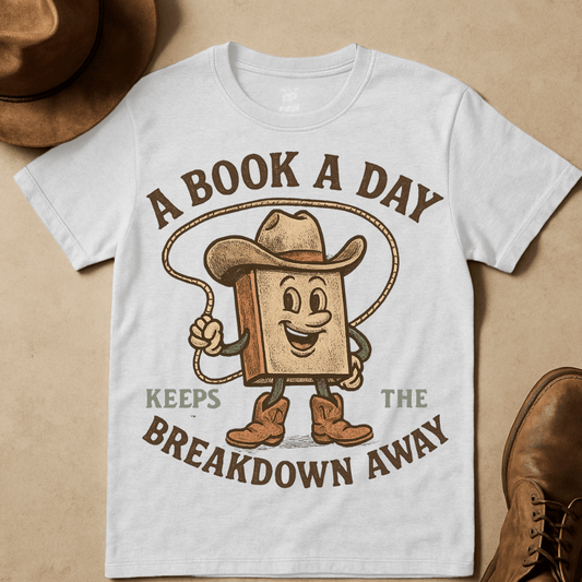 90'S COWBOY BOOK T-SHIRT