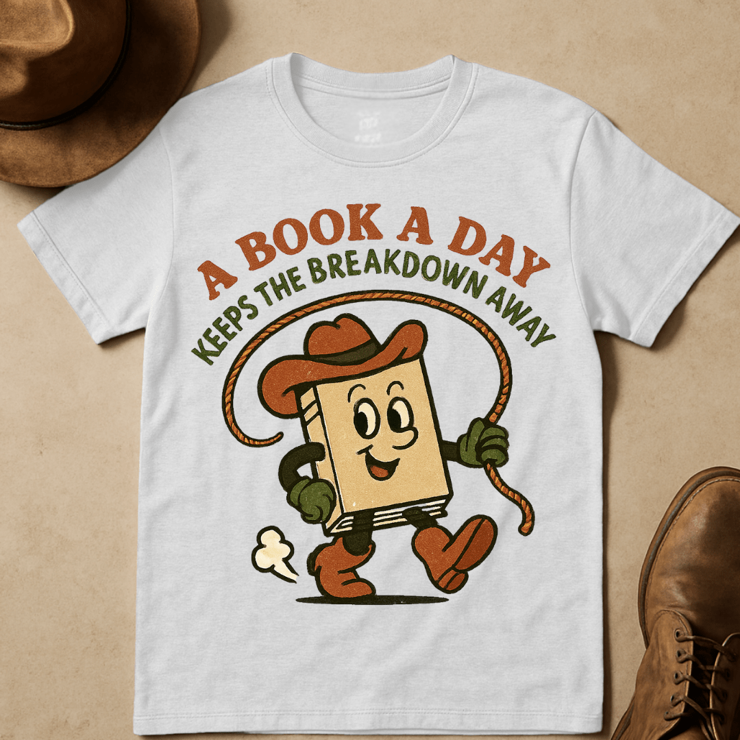 COWBOY BOOK T-SHIRT