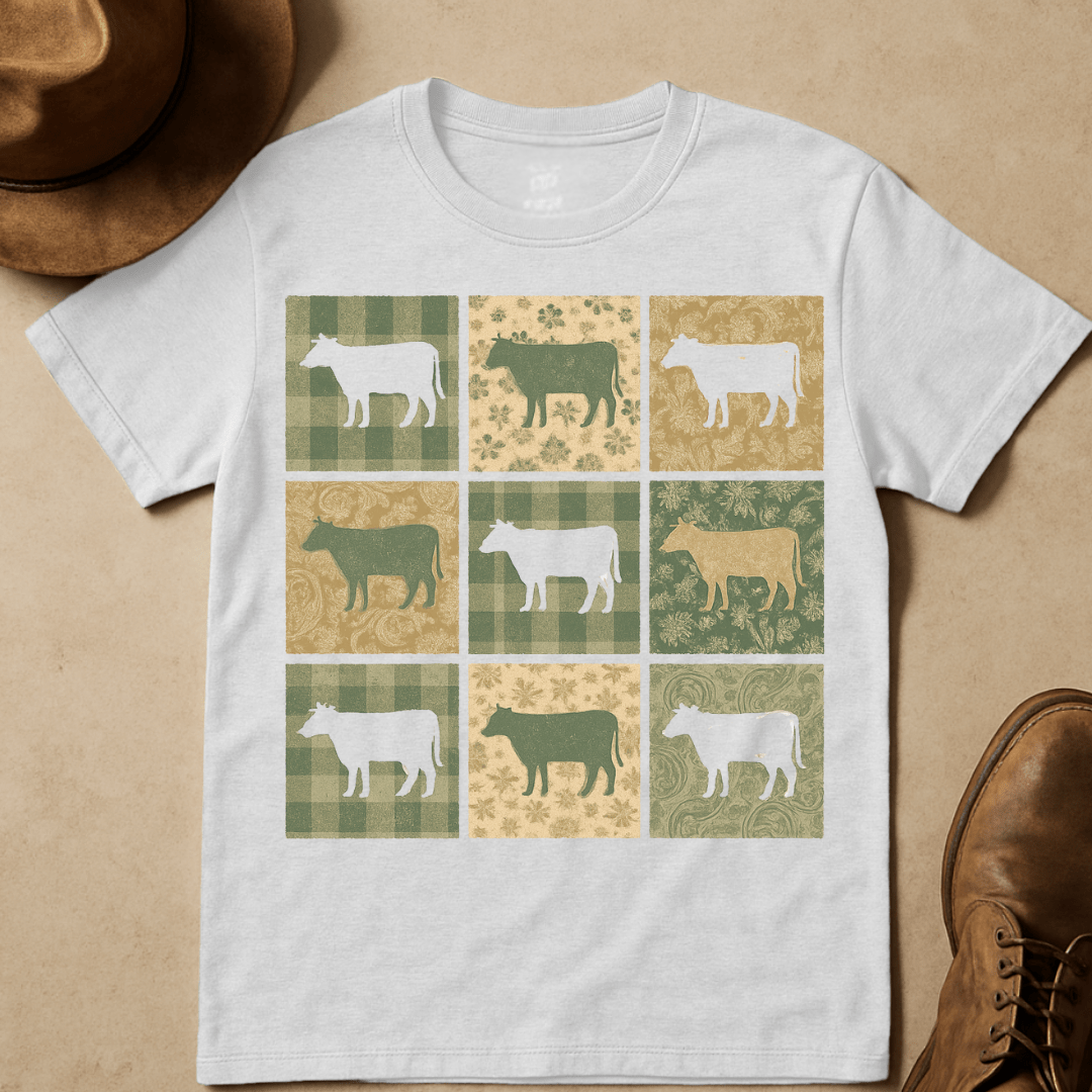 COW QUILT T-SHIRT