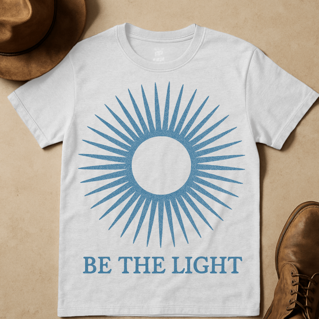 DENIM SUNBURST BE THE LIGHT T-SHIRT