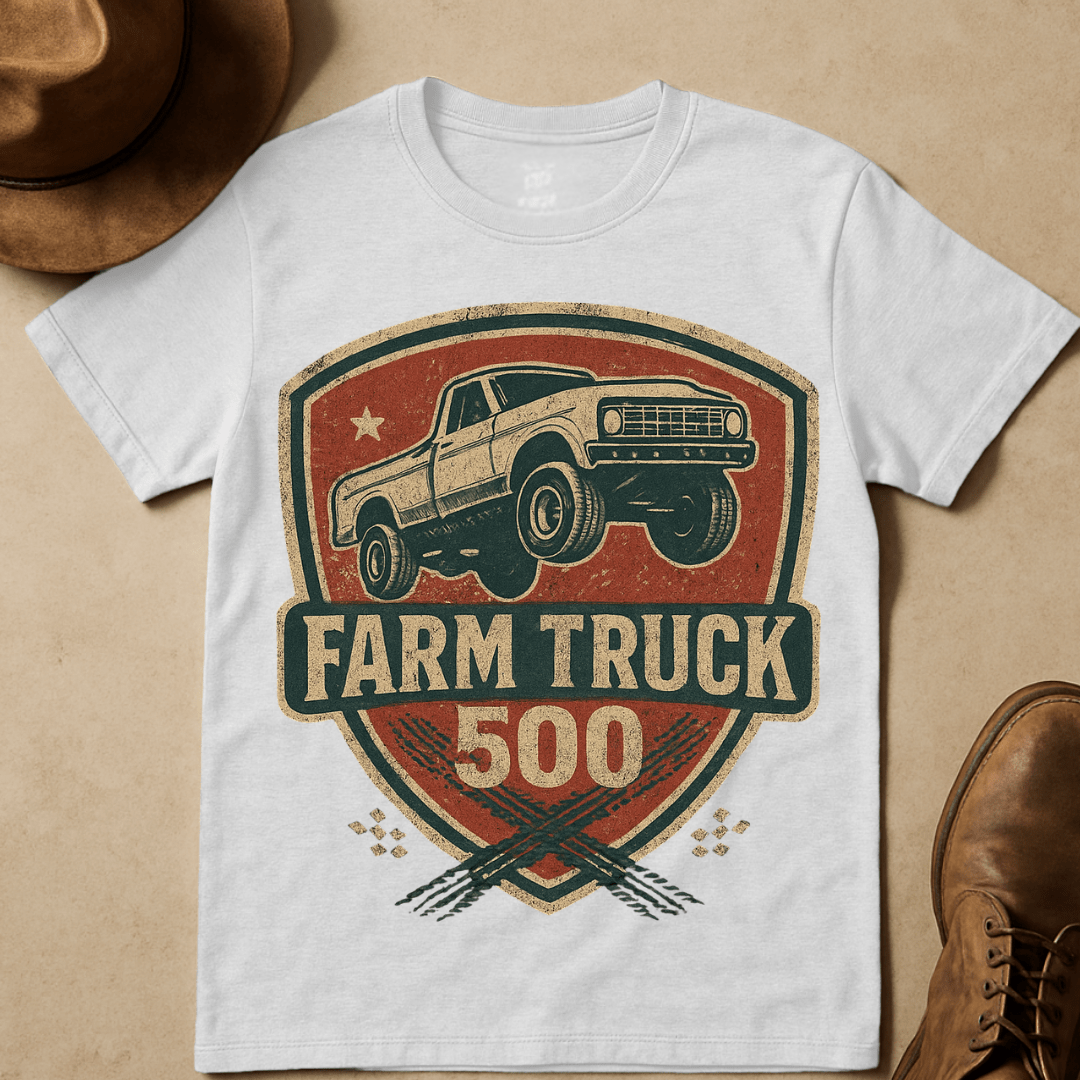 FARM TRUCK RACING 500 ENBLEM T-SHIRT