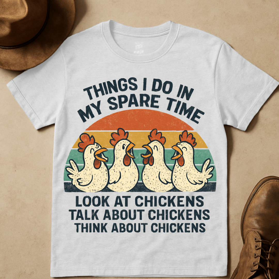 PLAYFUL CHICKENS T-SHIRT