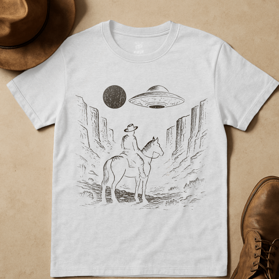 MOONLIGHT COWBOY UFO T-SHIRT