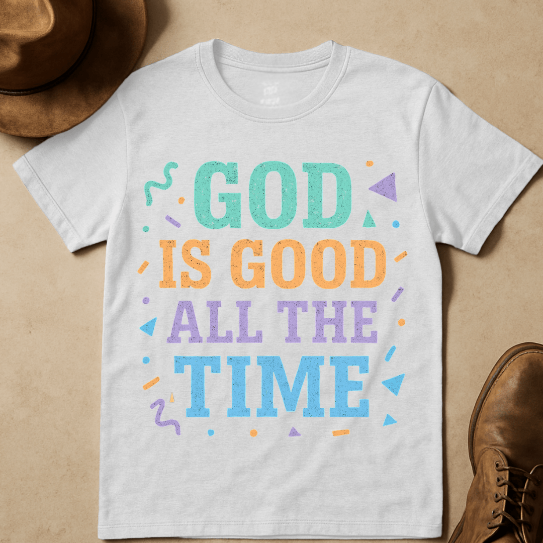 RETRO PASTEL GOD IS GOOD ALL THE TIME T-SHIRT