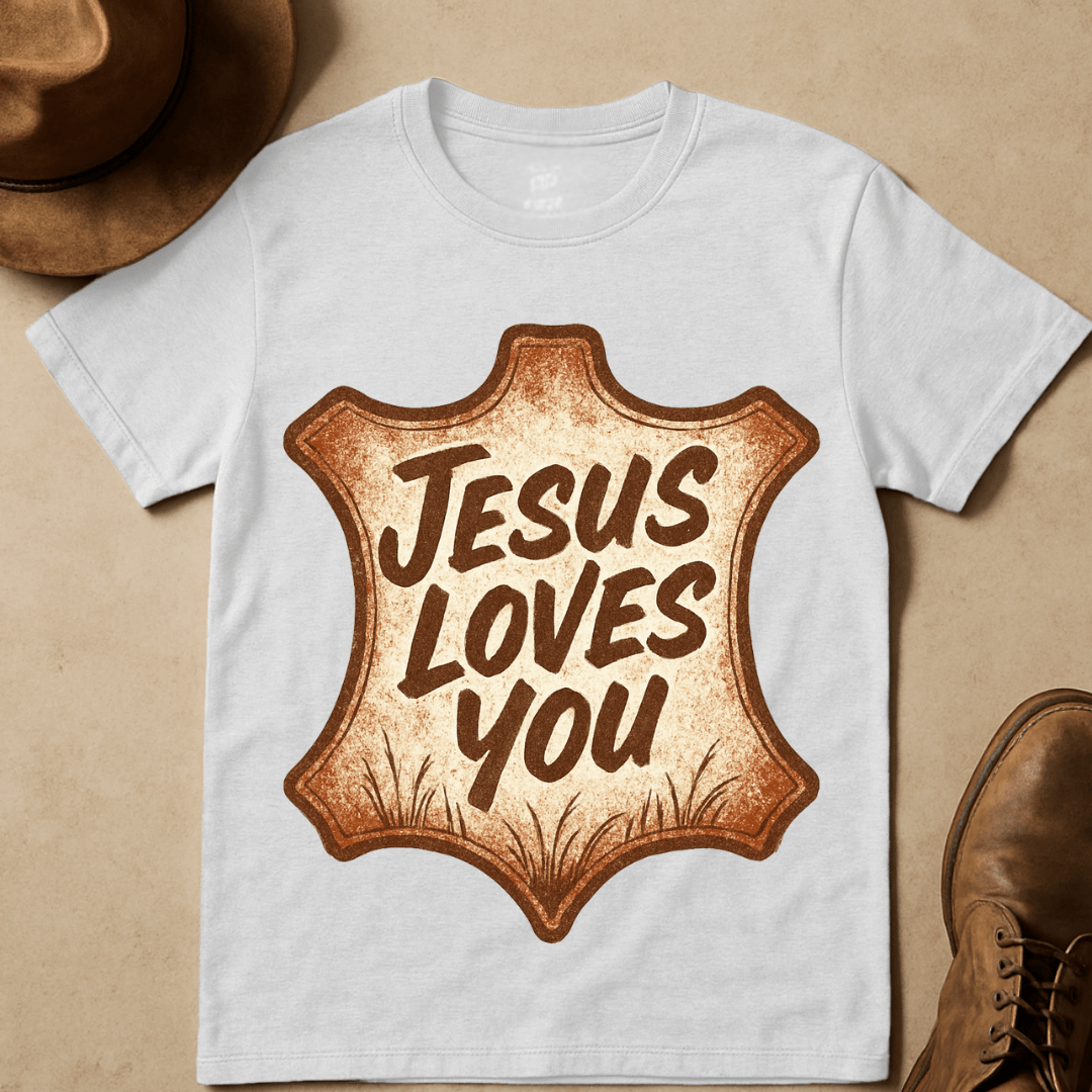 JESUS LOVES YOU PATCH T-SHIRT